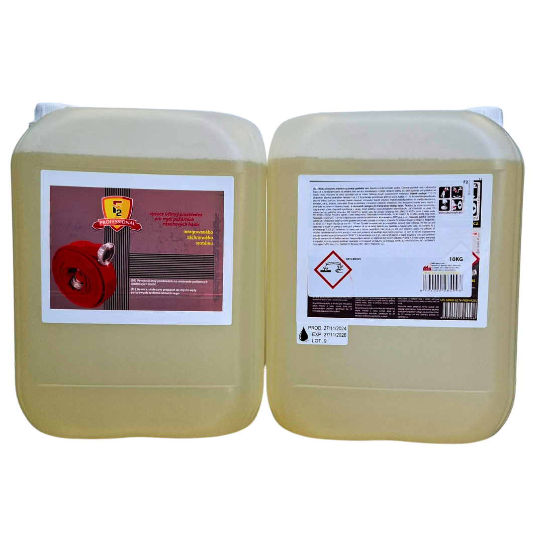 Detergent F2® profesionalno čistilno in dekontamincijsko sredstvo za gasilske cevi